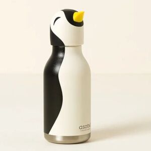 Bestie Stainless Steel Water Bottle - Silicone Head Penguin -Engraved, 16 oz.